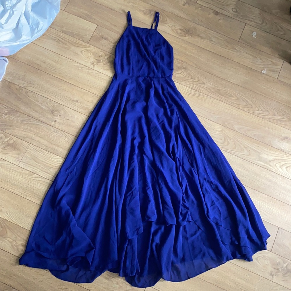 LuLu blue slit dress